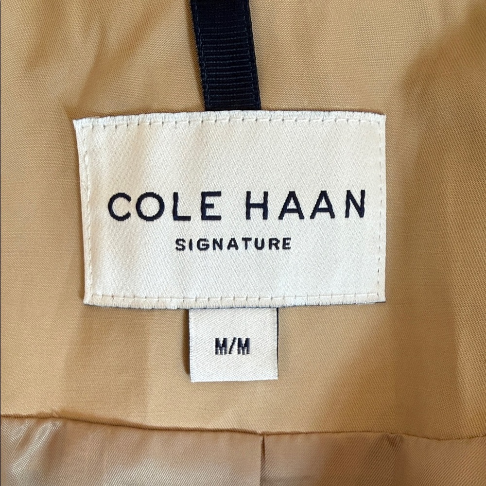 Cole Haan Beige Double-Breasted Trench Coat - Picture 6 of 7